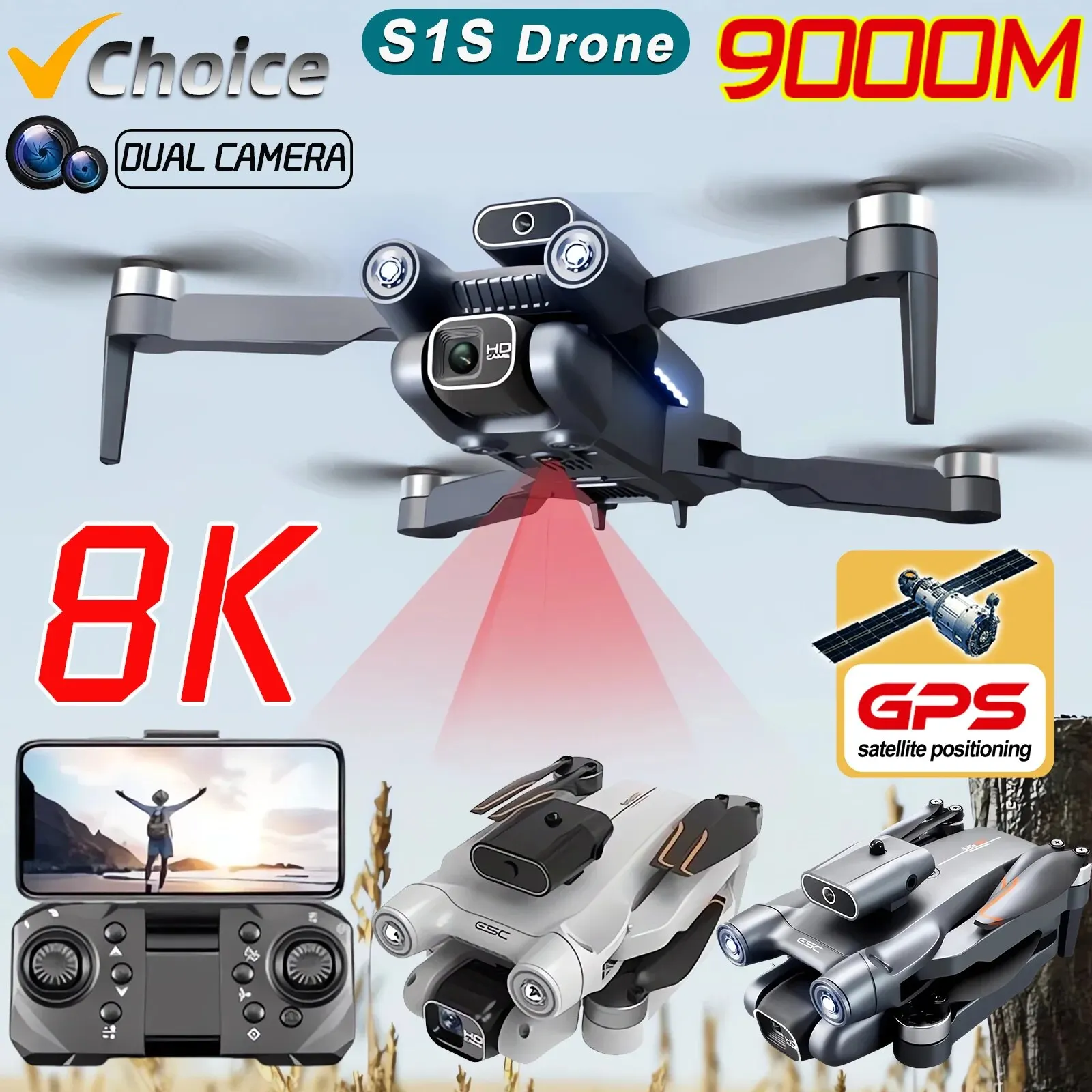 Neue s1s 5g gps drohnen kamera – Drone Camera 4K Bewertung und Preis